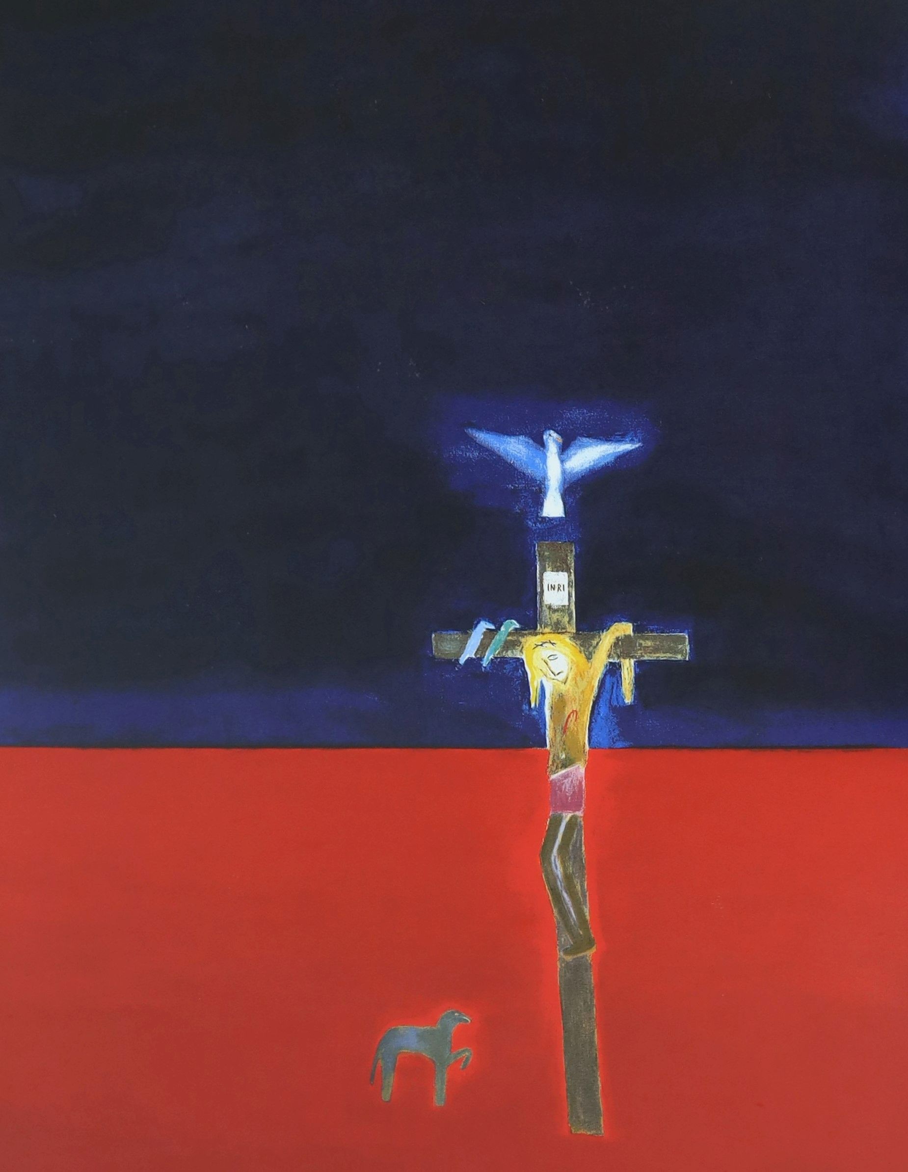 Craigie Aitchison CBE, RA (1926-2009), Crucifixion 2001, screenprint, 140 x 110cm